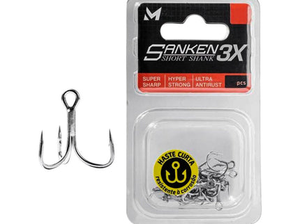 Anzuelo Triple Sanken Short Shank 3X CT Marine