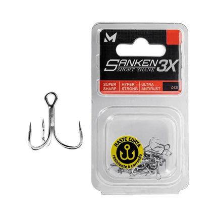 Anzuelo Triple Sanken Short Shank 3X CT Marine