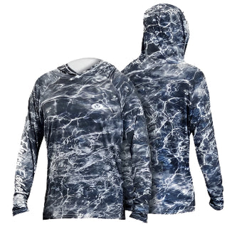 Camisa FLYING FISHERMAN MOSSY OAK ELEMENTS BLACKFIN