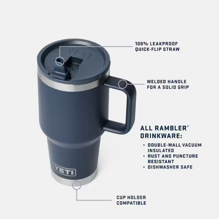 YETI Rambler Travel Mug 30 oz (Tapa de pajilla)
