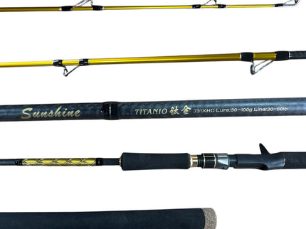 Caña Sunshine Titanio Baitcasting 7.3