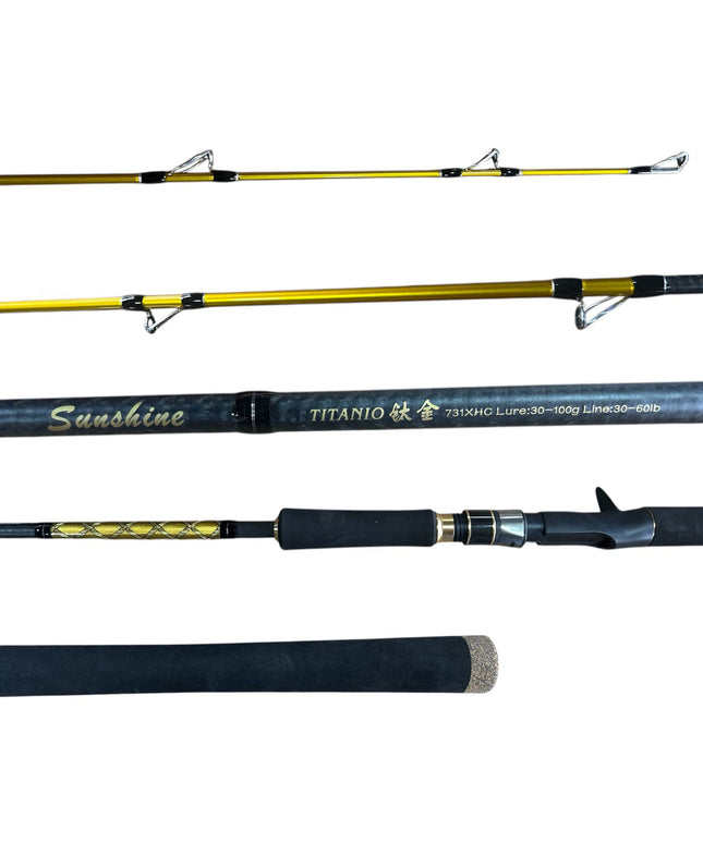 Caña Sunshine Titanio Baitcasting 7.3
