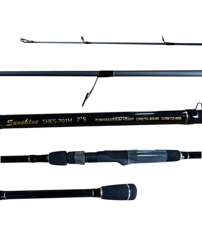 Caña Sunshine Black Spinning 7 pies