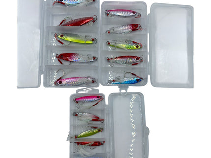 Caja señuelos con 5 jigs