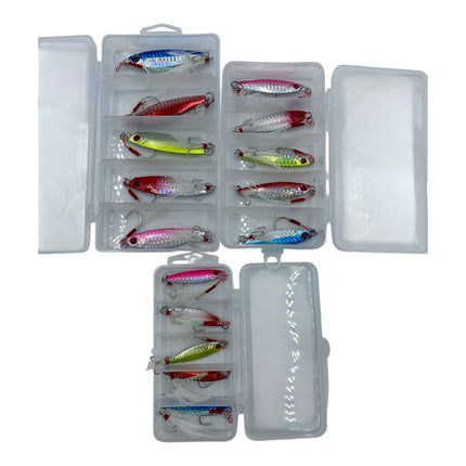 Caja señuelos con 5 jigs