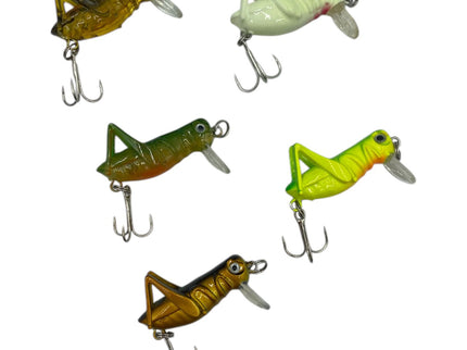 Caja señuelos con 5 grillos