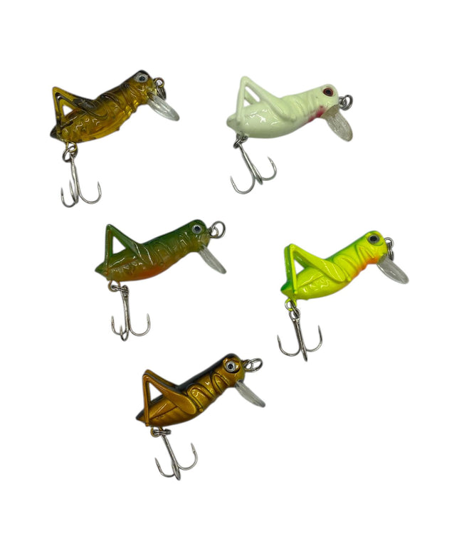 Caja señuelos con 5 grillos